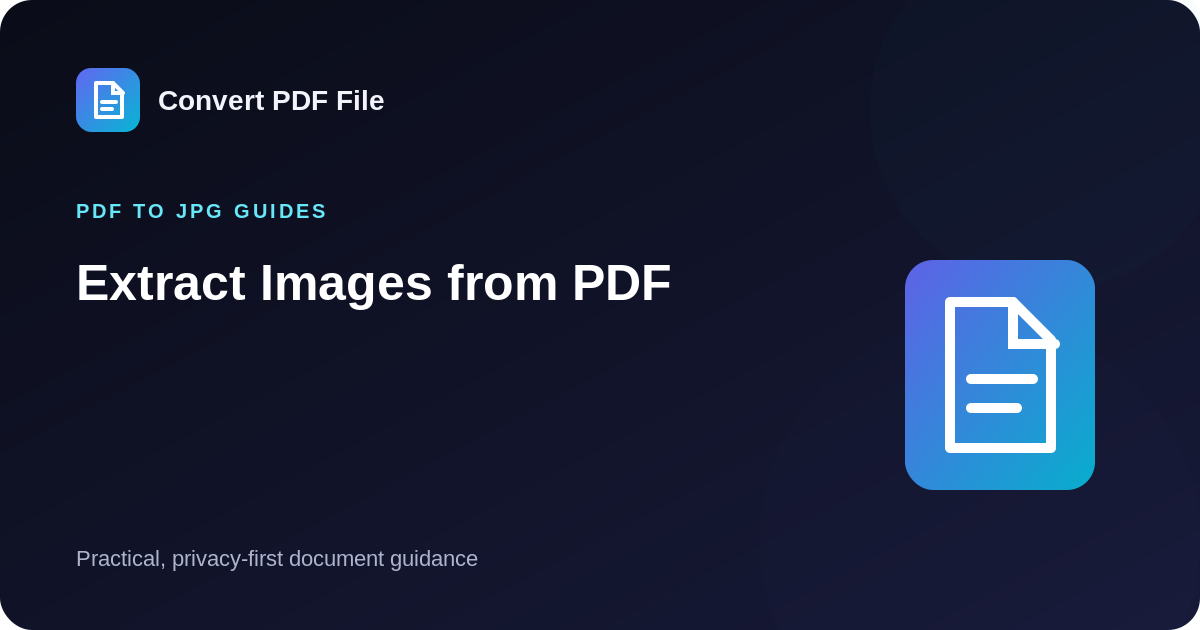 Extract Images from PDF guide by Convert PDF File